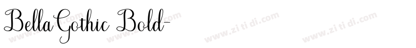 BellaGothic Bold字体转换